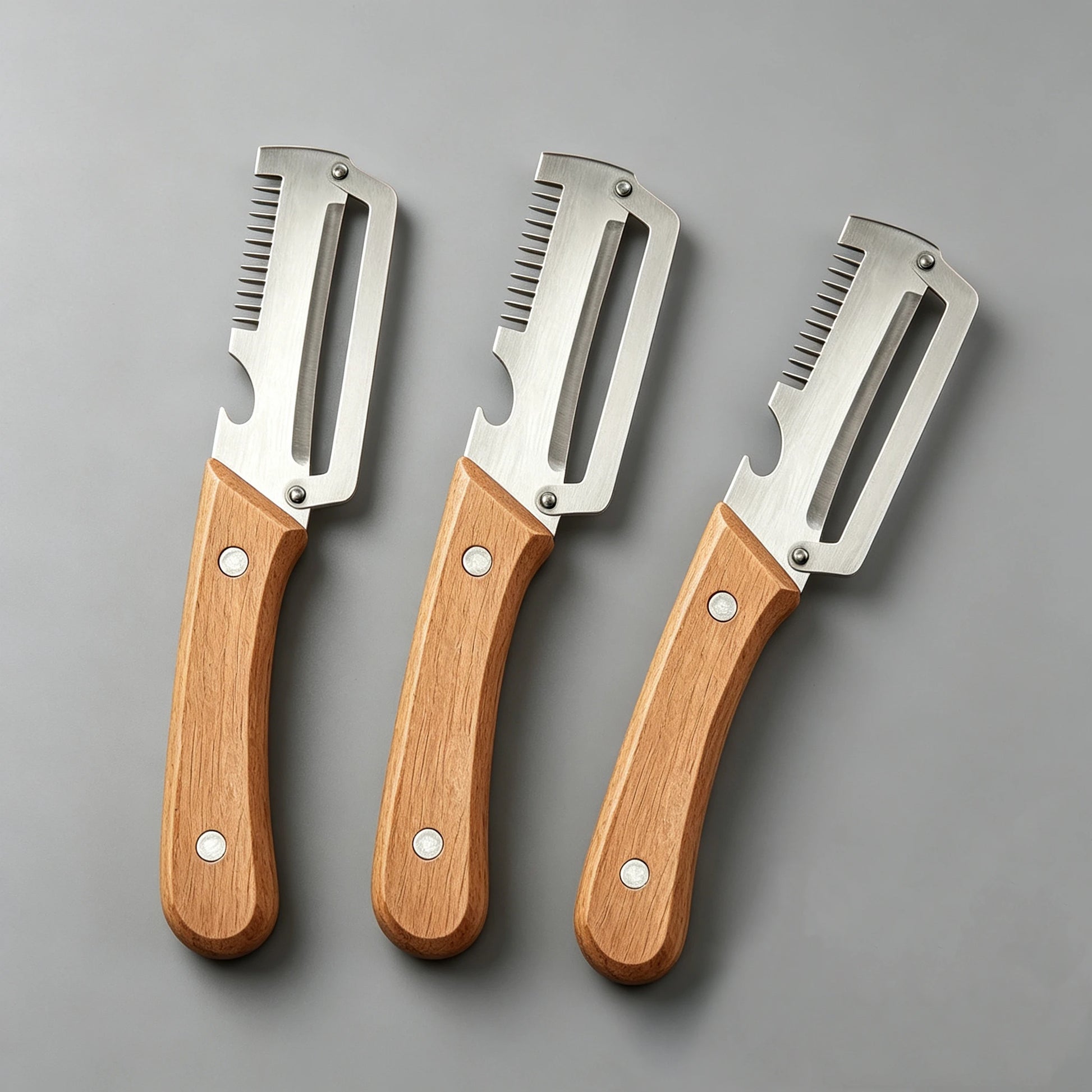 2026 Wooden Multi Functional Vegetable Peeler with Ergonomic Handle for Peeling and Slicing Fruits and Vegetables Durable Smooth