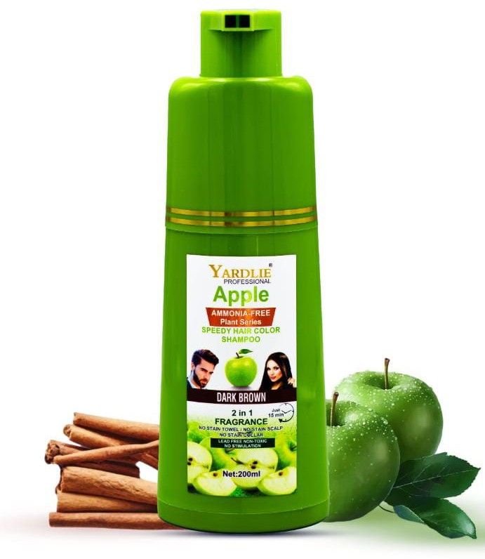 Apple Hair Color Shampoo Natural Dark Brown Yardlie