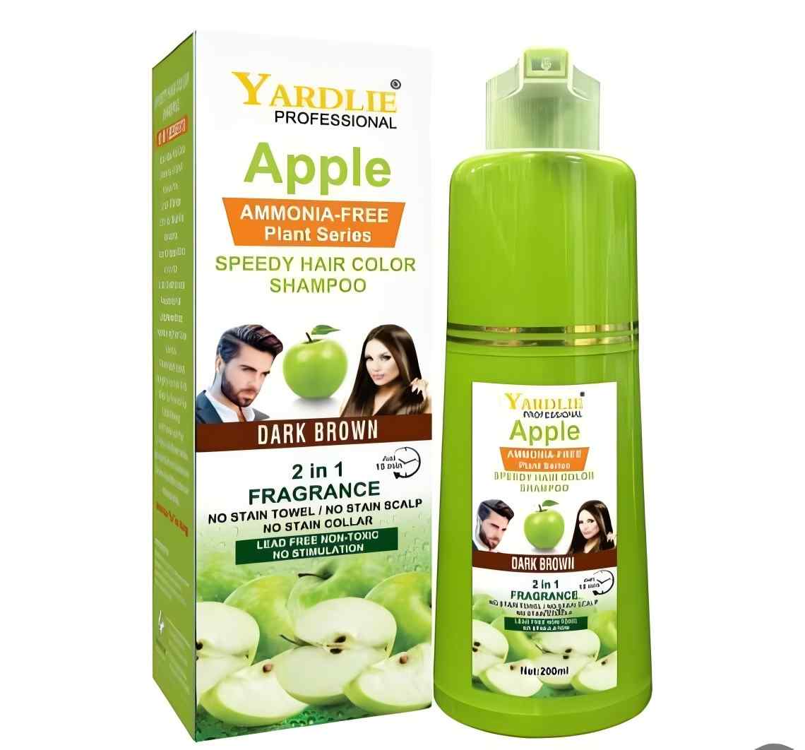 Apple Hair Color Shampoo Natural Dark Brown Yardlie
