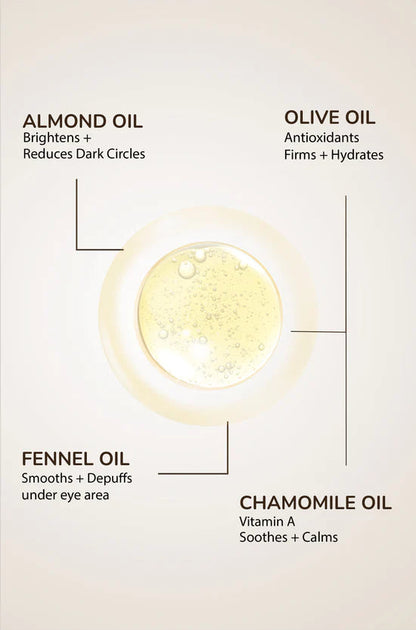 Skincare product with oils and their benefits on a light background