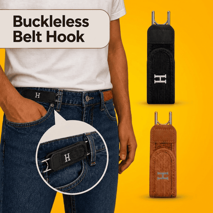 Wellush® Wide Buckleless Belt Hook | Invisible Velcro Waist Support