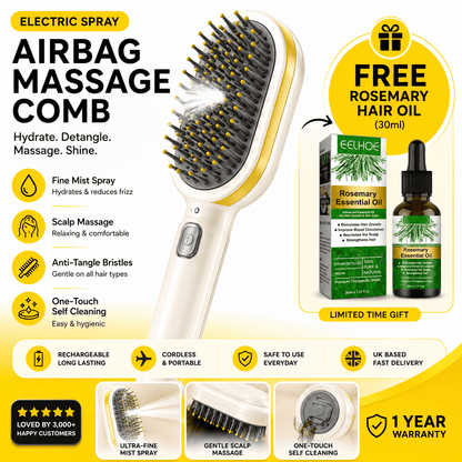 Wellush™ 5-in-1 Hair Spa Brush + FREE Rosemary Hair Oil
