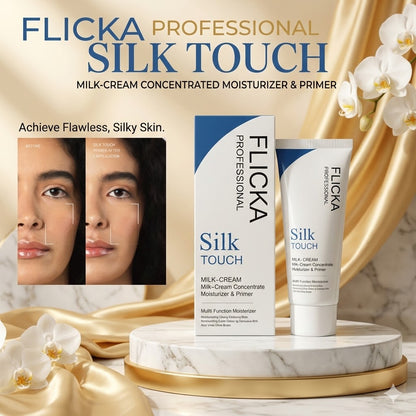 Flicka Silk Touch 3 in 1 Moisturizer and Primer for Face | Pore Minimizer and Dewy Makeup Base | All Skin Types