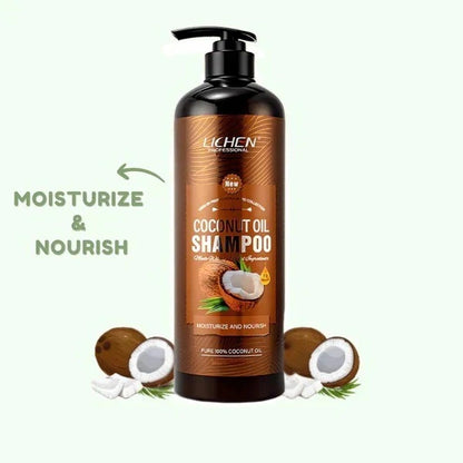 Lichen Coconut Oil Hair Shampoo – 500ml Sulfate-Free, Vegan & Color-Safe Formula