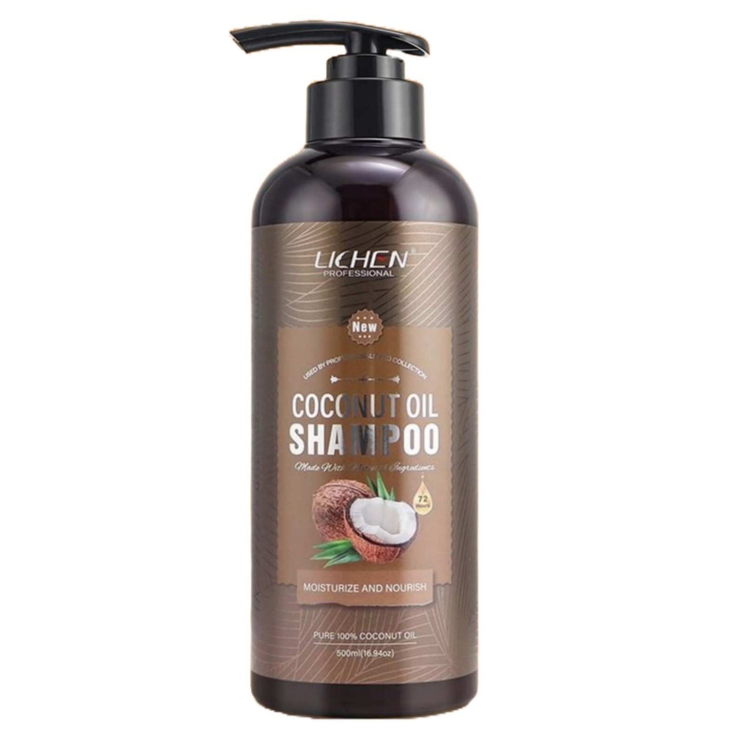 Lichen Coconut Oil Hair Shampoo – 500ml Sulfate-Free, Vegan & Color-Safe Formula