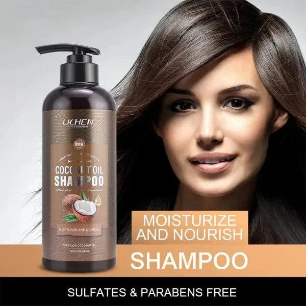 Lichen Coconut Oil Hair Shampoo – 500ml Sulfate-Free, Vegan & Color-Safe Formula