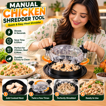 Manual Chicken Shredder Tool | Quick Meat Shredder for Chicken, Beef & Pulled Sandwich Filling