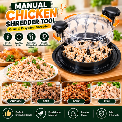 Manual Chicken Shredder Tool | Quick Meat Shredder for Chicken, Beef & Pulled Sandwich Filling