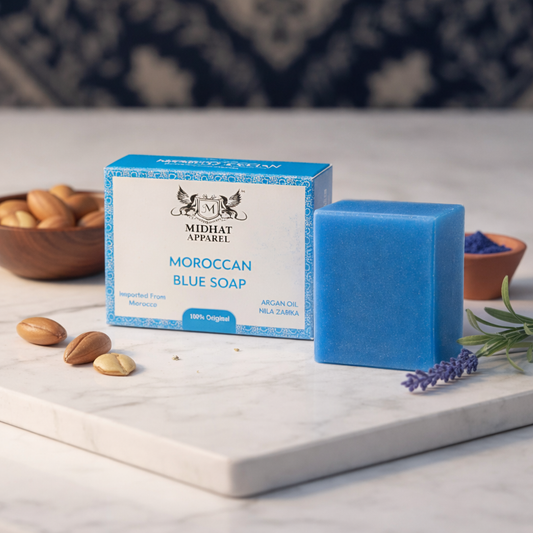 Midhat Apparel Moroccan Blue Soap for Whitening & Dry Skin