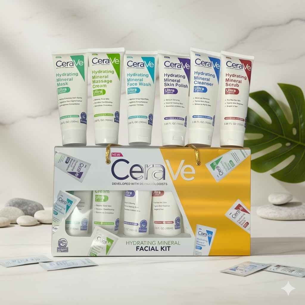 Pack of 06 CeraVe Hydrating Mineral Facial Kit