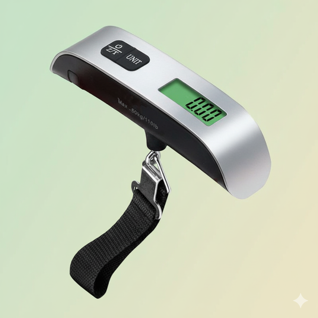 Portable Digital Luggage Scale — LCD Display & Unit Conversion for Travel