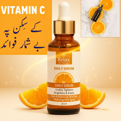 Relax Vitamin C Daily Face Serum – Brightening, Anti-Aging & Hydrating Formula