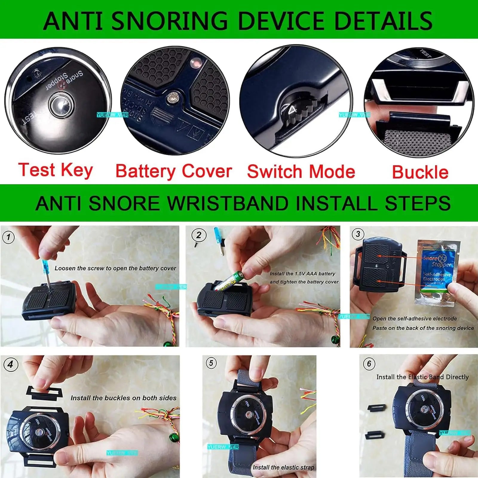 Anti-Snoring Wristband – Better Sleep Support