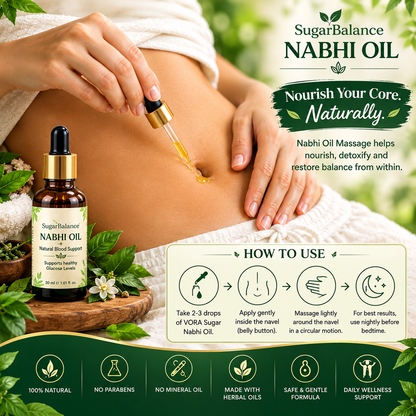 Sugar Balance Nabhi Oil | Herbal Belly Button Oil - 30ml