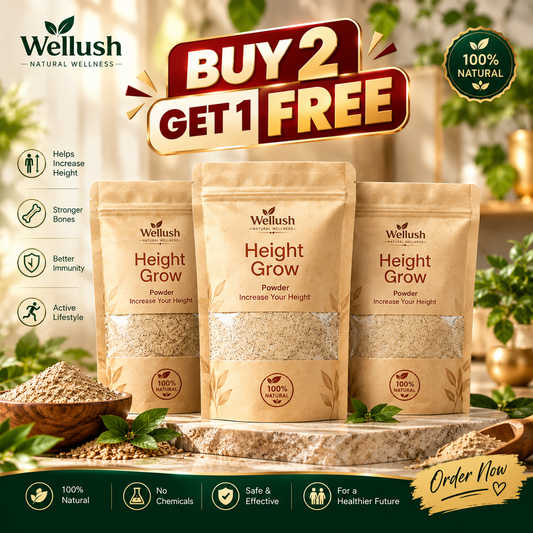 Wellush Height Grow Powder – Buy 2 Get 1 Free in Pakistan