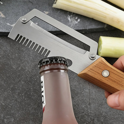 2026 Wooden Multi Functional Vegetable Peeler with Ergonomic Handle for Peeling and Slicing Fruits and Vegetables Durable Smooth