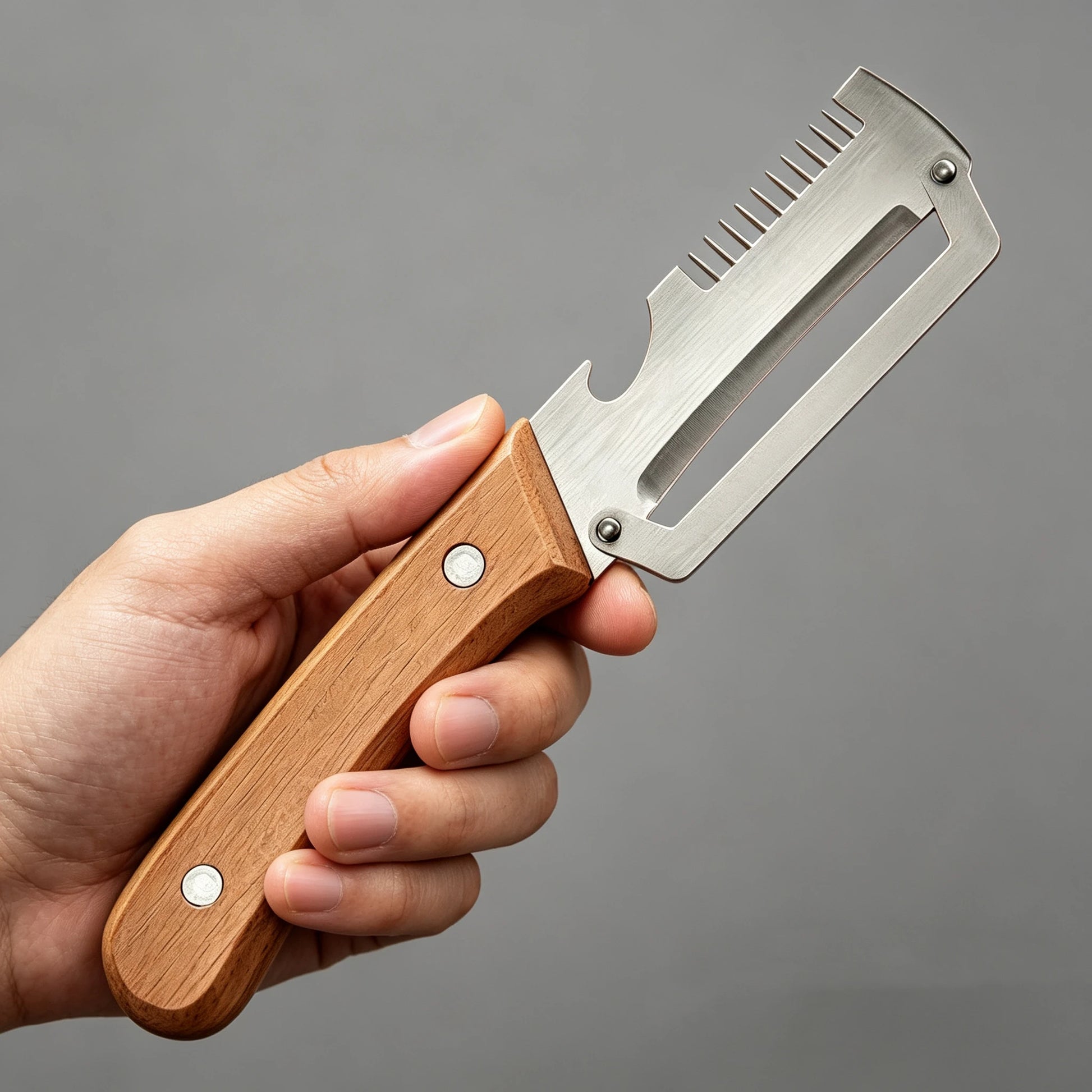 2026 Wooden Multi Functional Vegetable Peeler with Ergonomic Handle for Peeling and Slicing Fruits and Vegetables Durable Smooth
