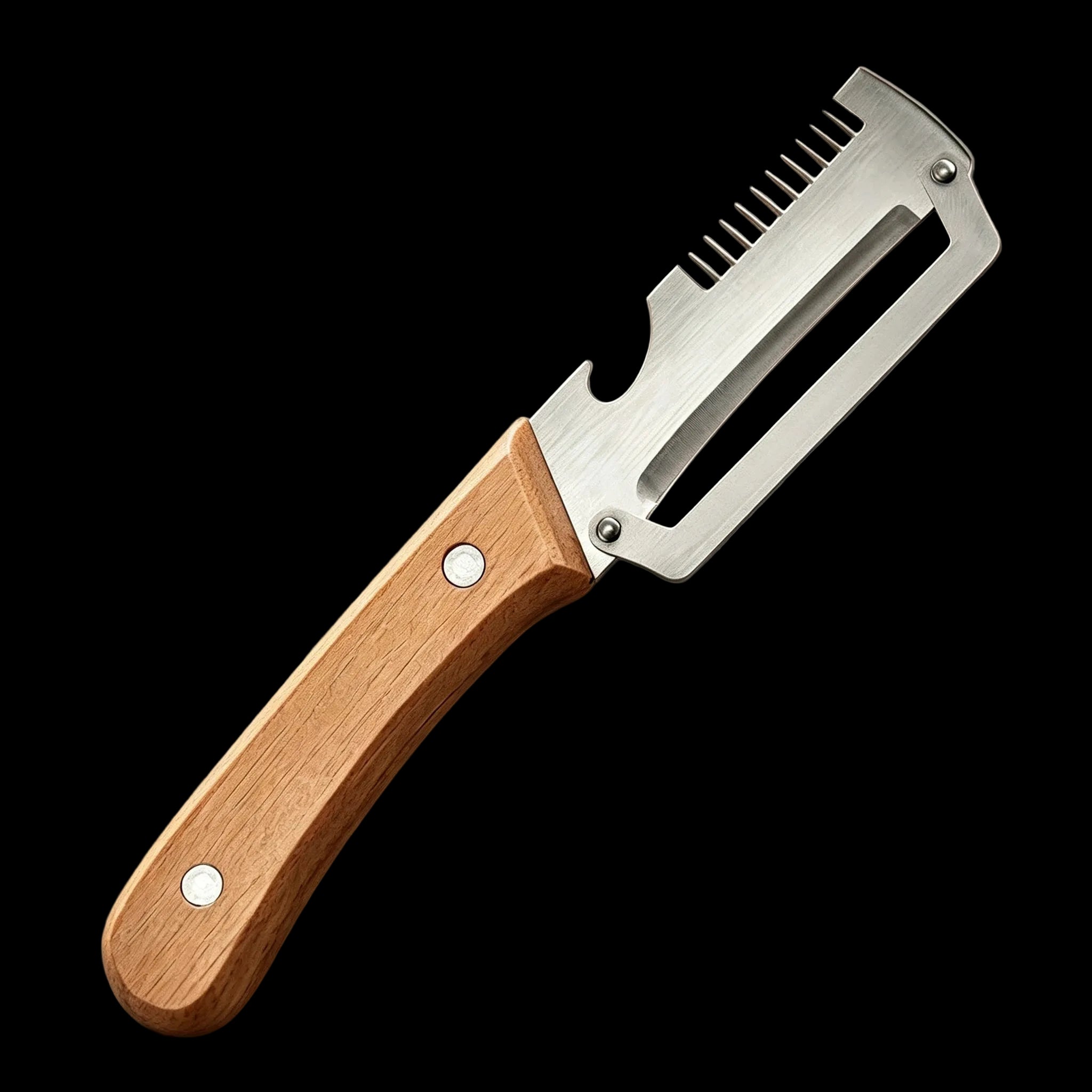 2026 Wooden Multi Functional Vegetable Peeler with Ergonomic Handle for Peeling and Slicing Fruits and Vegetables Durable Smooth