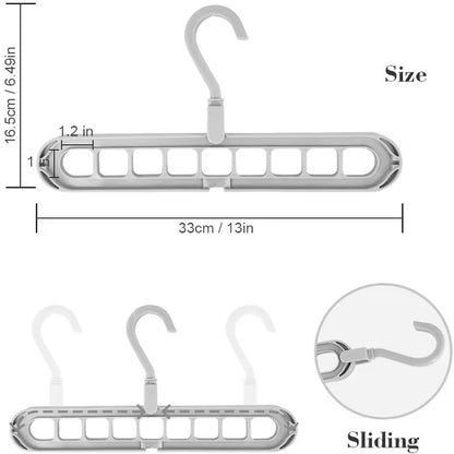 9-hole Clothes Hanger Organizer + Space Saver