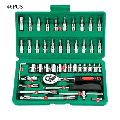 46PCS Socket Wrench Tool Set