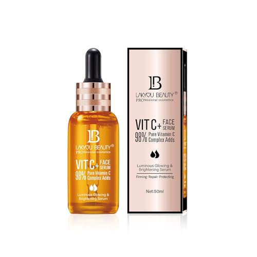 Lakyou Beauty Vitamin C Serum – 98% Pure for Glowing Skin, Brightening, Firming & Anti-Aging (50ml)