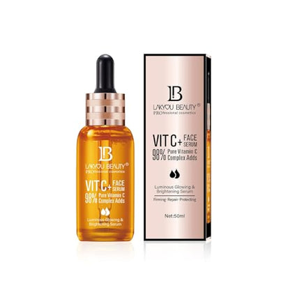 Lakyou Beauty Vitamin C Serum – 98% Pure for Glowing Skin, Brightening, Firming & Anti-Aging (50ml)